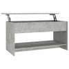 Betongrauer Couchtisch Neleta 102x50x52,5cm (Holz)