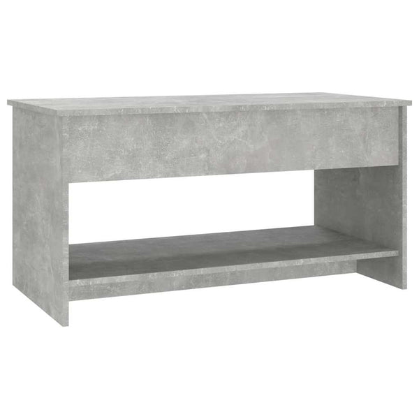 Betongrauer Couchtisch Neleta 102x50x52,5cm (Holz)