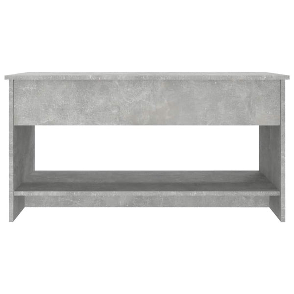 Betongrauer Couchtisch Neleta 102x50x52,5cm (Holz)