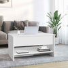 Weißer Couchtisch Neleta 80x50x40cm (Holz)