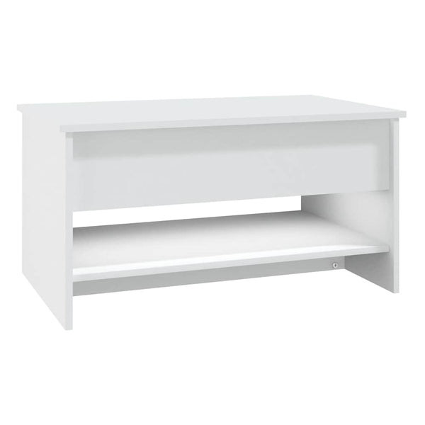Weißer Couchtisch Neleta 80x50x40cm (Holz)