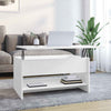 Weißer Couchtisch Neleta 80x50x40cm (Holz)