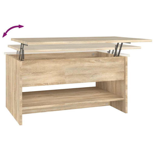 Sonoma Eiche Couchtisch Neleta 80x50x40cm (Holz)
