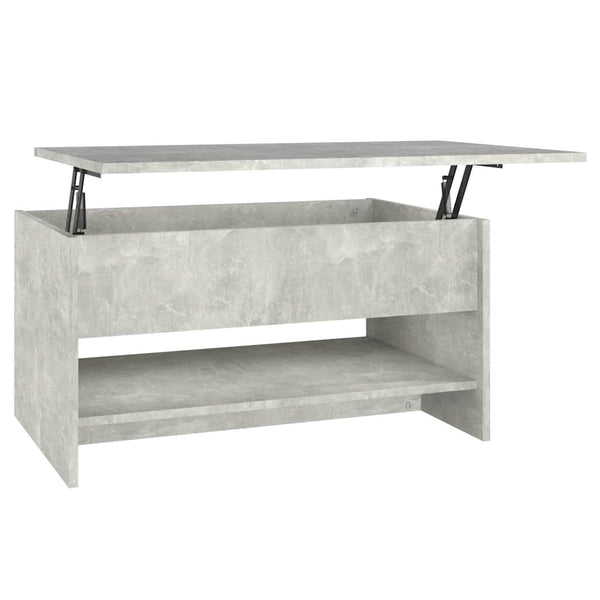 Betongrauer Couchtisch Neleta 80x50x40cm (Holz)