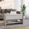 Betongrauer Couchtisch Neleta 80x50x40cm (Holz)
