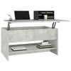 Betongrauer Couchtisch Neleta 80x50x40cm (Holz)