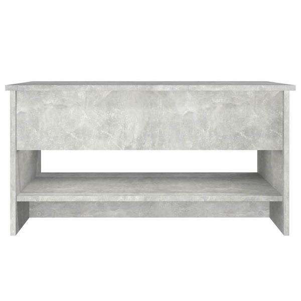 Betongrauer Couchtisch Neleta 80x50x40cm (Holz)