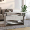 Betongrauer Couchtisch Neleta 80x50x40cm (Holz)
