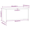 Schwarzer Couchtisch Vespasiean 102x55,5x52,5cm (Holz)