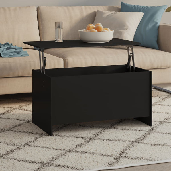 Schwarzer Couchtisch Vespasiean 102x55,5x52,5cm (Holz)