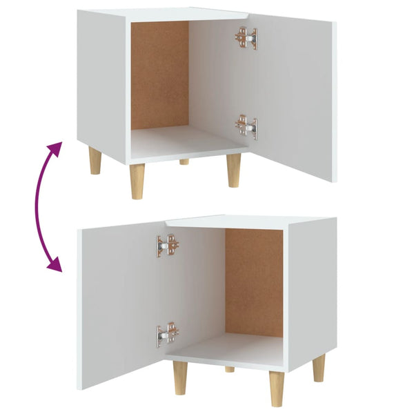 Weiße Nachttische Acy (2 Stück Holz)