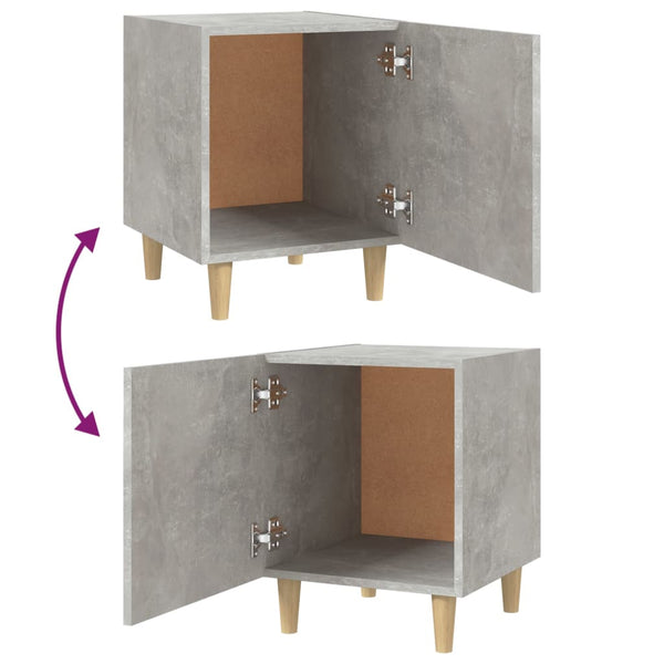 Nachttisch Acy, Betongrau (Holz)