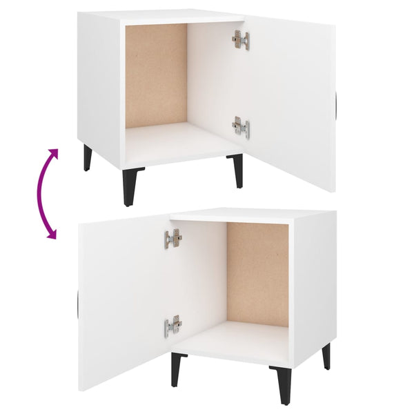 Nachttische Podu in Weiß (2er-Set aus Holz)