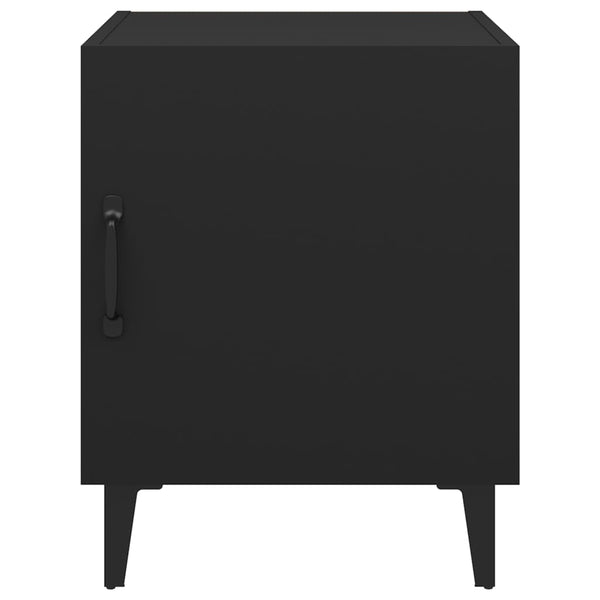 Schwarze Nachttische Podu (2 Stück aus Holz)
