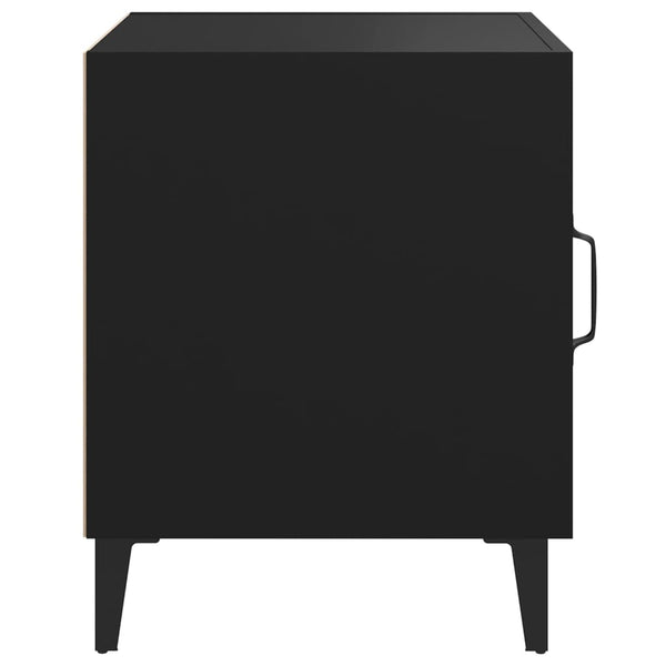 Schwarze Nachttische Podu (2 Stück aus Holz)