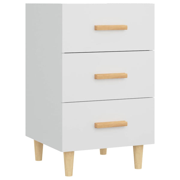 Weißer Nachttisch Mataoana 40x40x66cm (Holz)