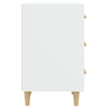 Weißer Nachttisch Mataoana 40x40x66cm (Holz)