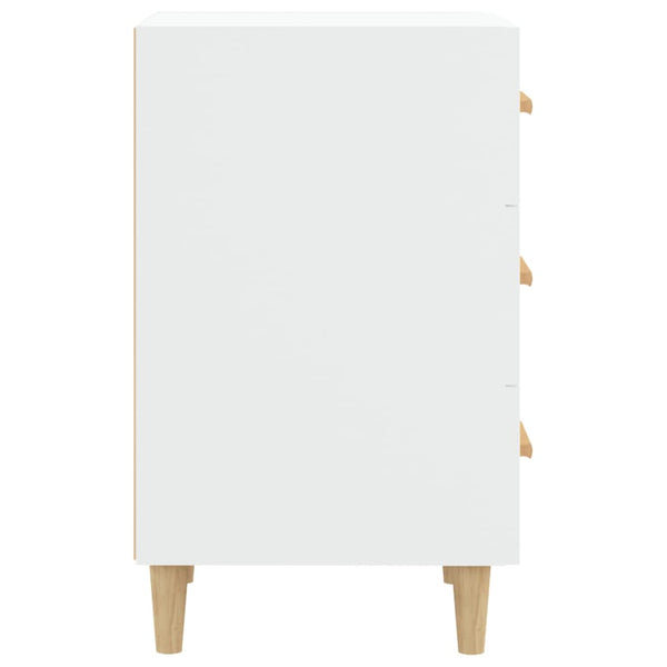 Weißer Nachttisch Mataoana 40x40x66cm (Holz)