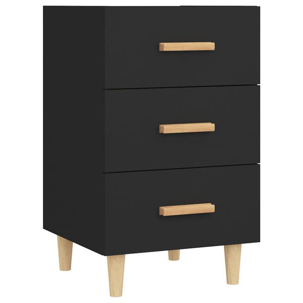 Nachttisch Mataoana, schwarz, 40x40x66cm (Holz)