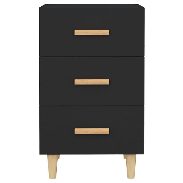 Nachttisch Mataoana, schwarz, 40x40x66cm (Holz)