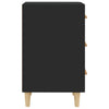 Nachttisch Mataoana, schwarz, 40x40x66cm (Holz)