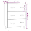 Weiße Kommode Ersilica 70x34x90cm (Holz)