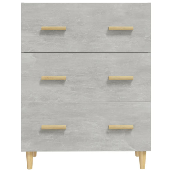 Kommode Ersilica 70x34x90cm in Beton-Optik (Holz)