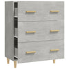 Kommode Ersilica 70x34x90cm in Beton-Optik (Holz)
