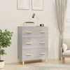 Kommode Ersilica 70x34x90cm in Beton-Optik (Holz)