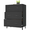 Schwarzes Sideboard Anasiea 69,5x34x90cm (Holz)