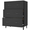 Schwarzes Sideboard Anasiea 69,5x34x90cm (Holz)