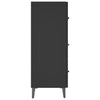 Schwarzes Sideboard Anasiea 69,5x34x90cm (Holz)