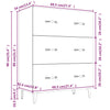 Schwarzes Sideboard Anasiea 69,5x34x90cm (Holz)