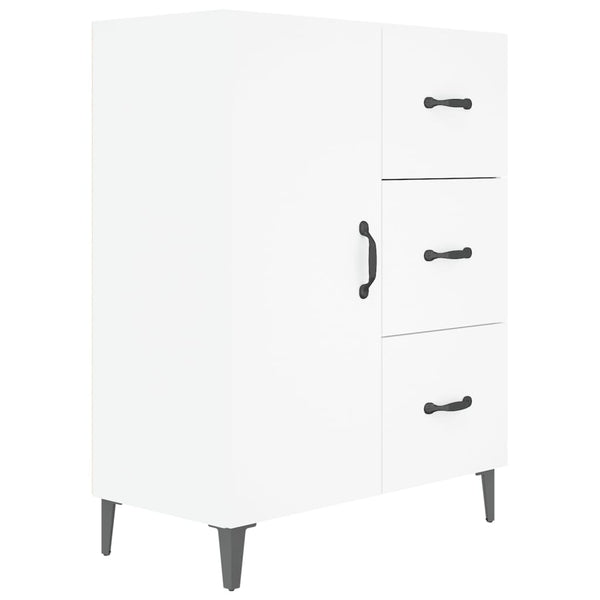 Weißes Sideboard Benescu 69,5x34x90cm (Holz)