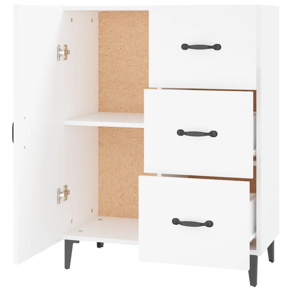 Weißes Sideboard Benescu 69,5x34x90cm (Holz)