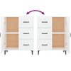 Weißes Sideboard Benescu 69,5x34x90cm (Holz)