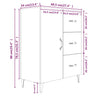 Weißes Sideboard Benescu 69,5x34x90cm (Holz)