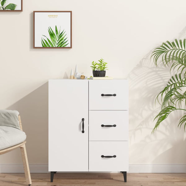 Weißes Sideboard Benescu 69,5x34x90cm (Holz)