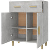Sideboard Uliver, betonfarben, 69,5x34x89cm (Holz)