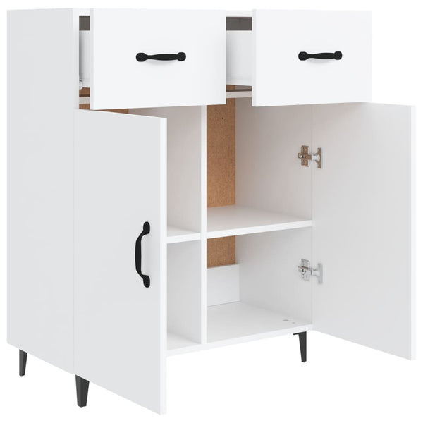 Weißes Sideboard Nyasia 69,5x34x90cm (Holz)