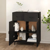 Schwarze Kommode Nyasia 69,5x34x90cm (Holz)
