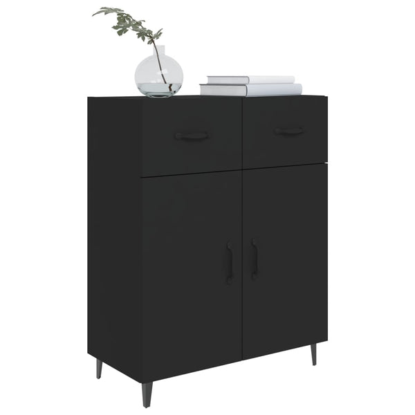 Schwarze Kommode Nyasia 69,5x34x90cm (Holz)