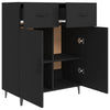 Schwarze Kommode Nyasia 69,5x34x90cm (Holz)