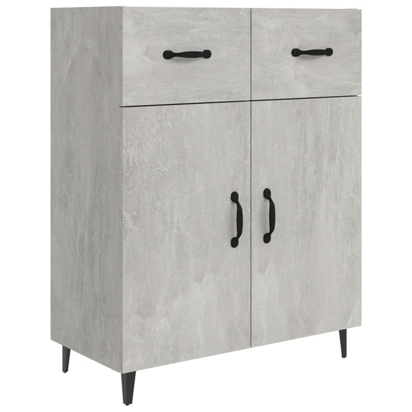 Niedrige Anrichte Nyasia, betongrau, 69,5x34x90cm (Holz)