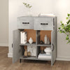 Niedrige Anrichte Nyasia, betongrau, 69,5x34x90cm (Holz)