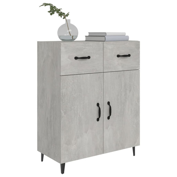 Niedrige Anrichte Nyasia, betongrau, 69,5x34x90cm (Holz)