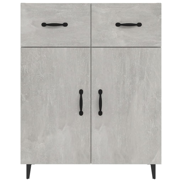 Niedrige Anrichte Nyasia, betongrau, 69,5x34x90cm (Holz)