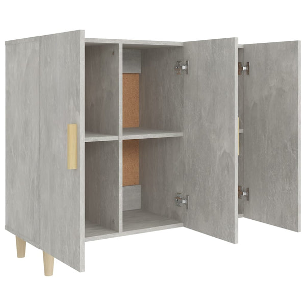 Betongraues Sideboard Trotus 90x34x80cm (Holz)