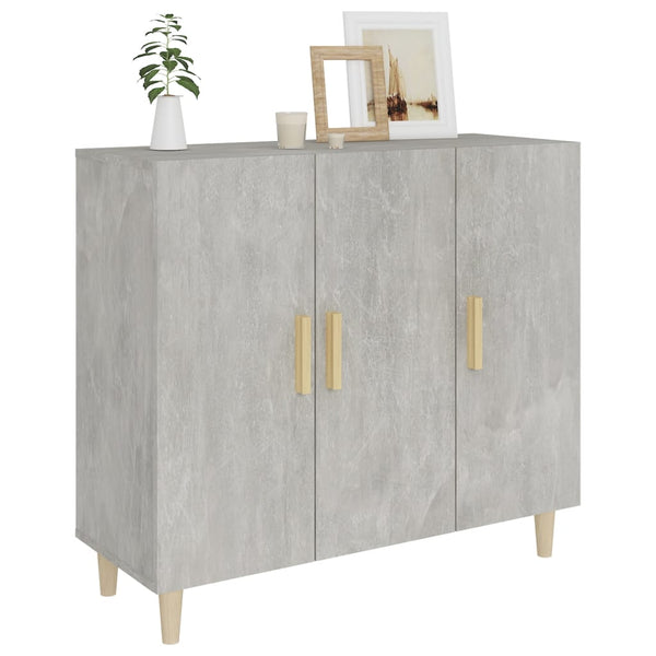 Betongraues Sideboard Trotus 90x34x80cm (Holz)