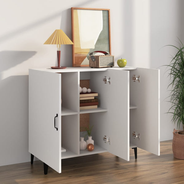 Weißes Sideboard Anelice 90x34x80cm (Holz)